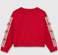 Girls Red Knit Ribbed Pullover