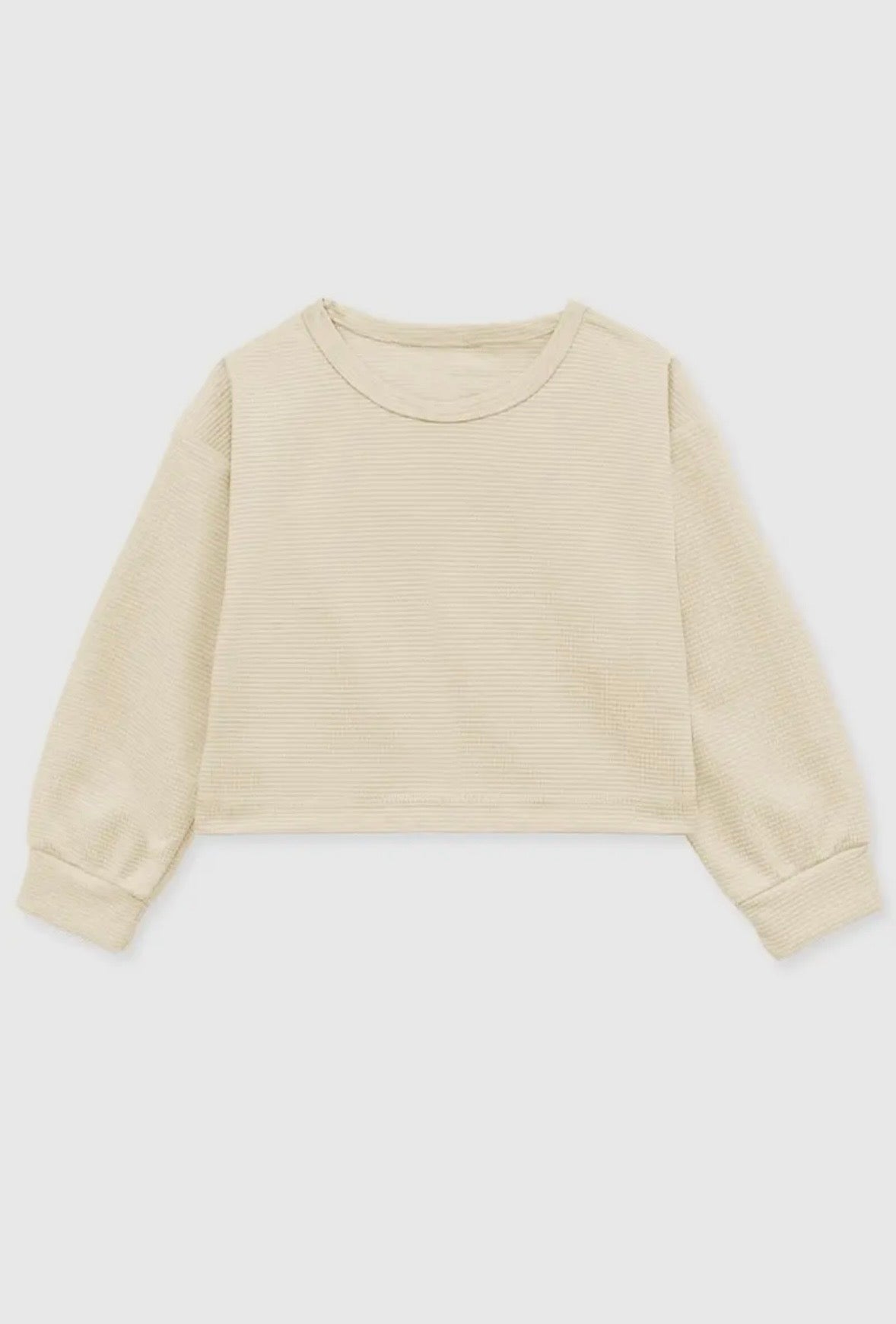 Girls Beige Pullover Top