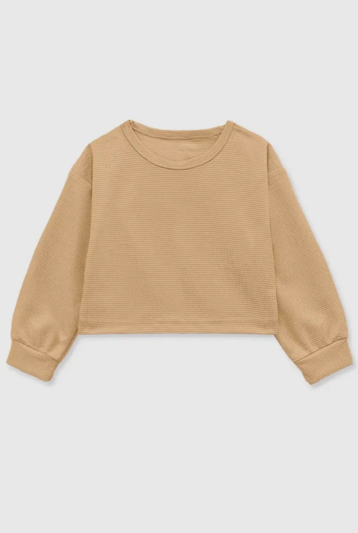 Girls Camel Pullover Top