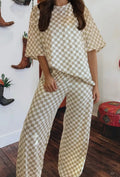 Checker Print 2 pcs Lounge Set