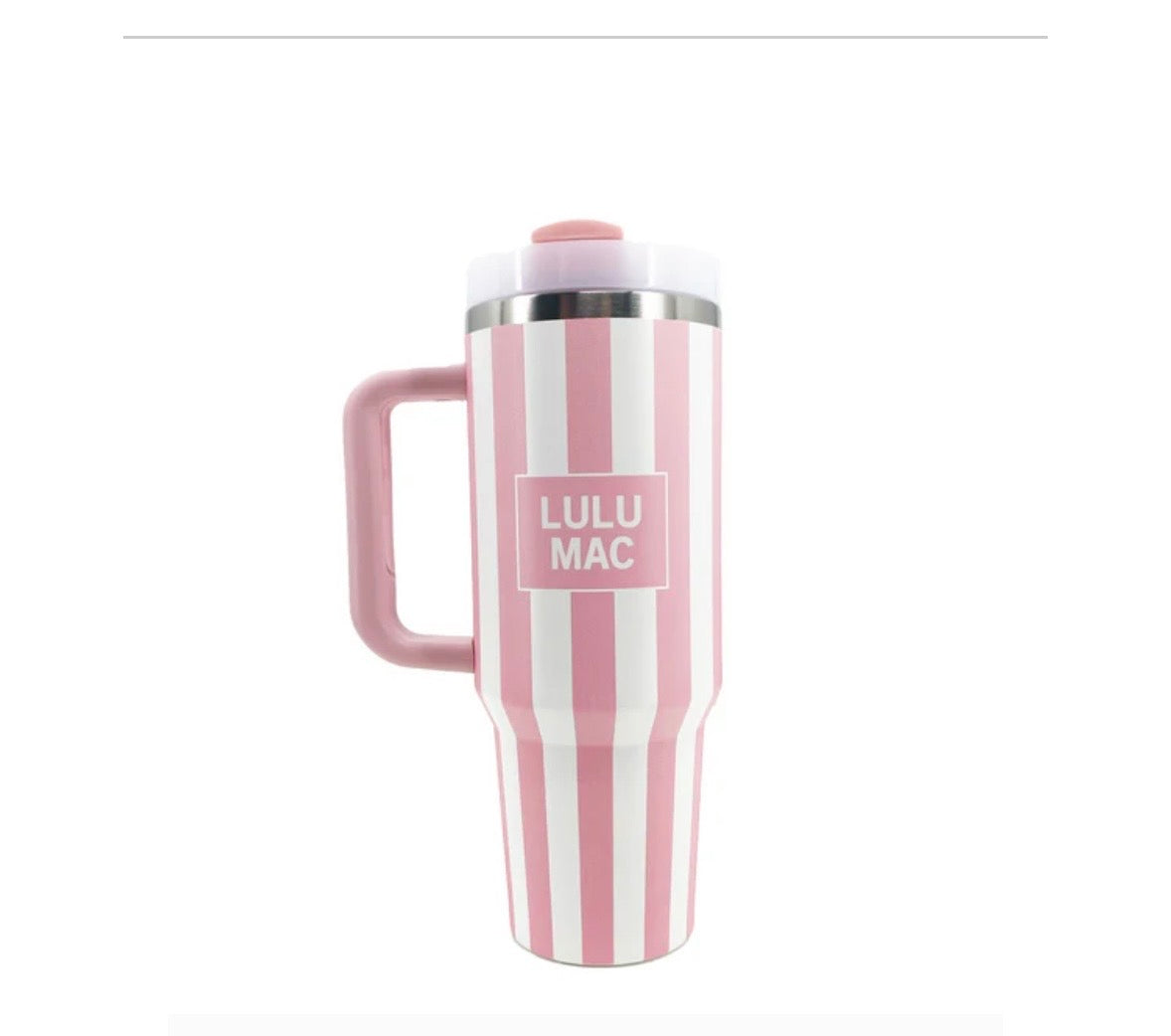LuLu Mac Light Pink Stripe Tumbler