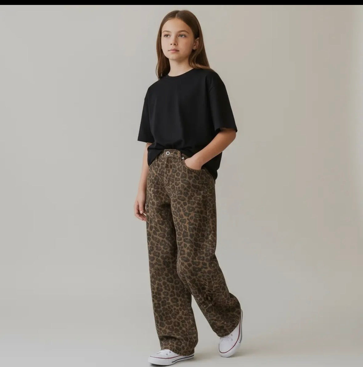 Girls leopard Print Jean
