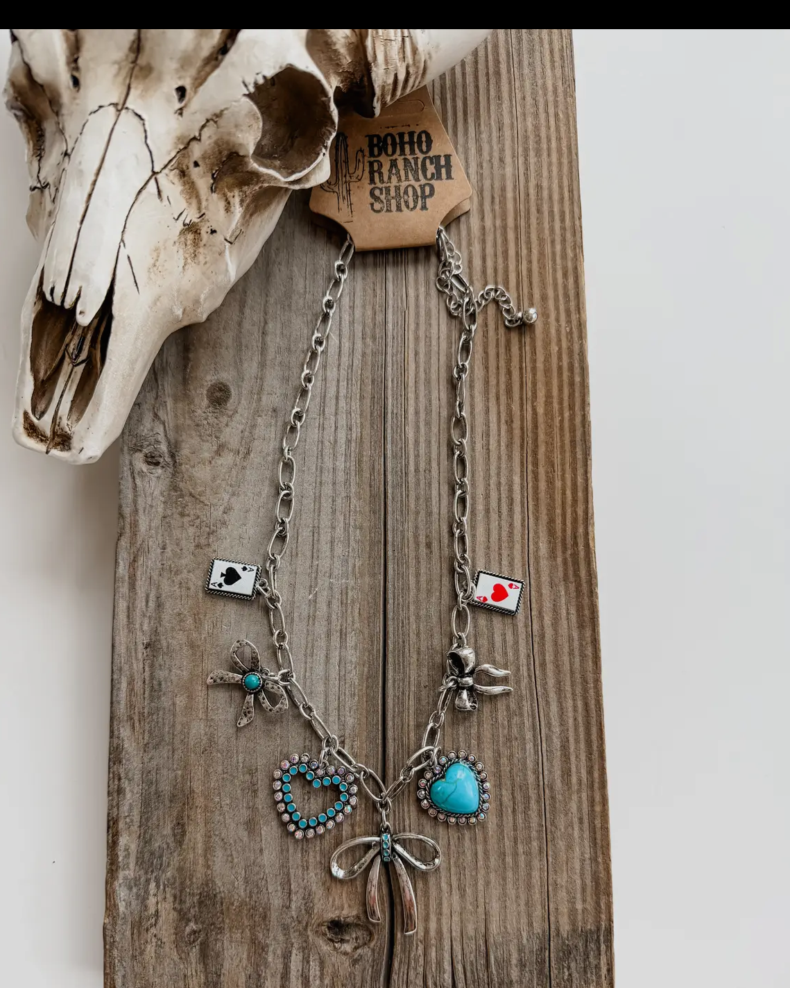Turquoise Bow Necklace