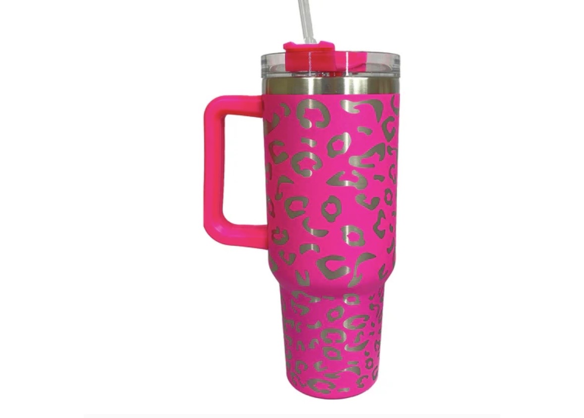 LuLu Mac Morgan Tumbler-Pink Leopard