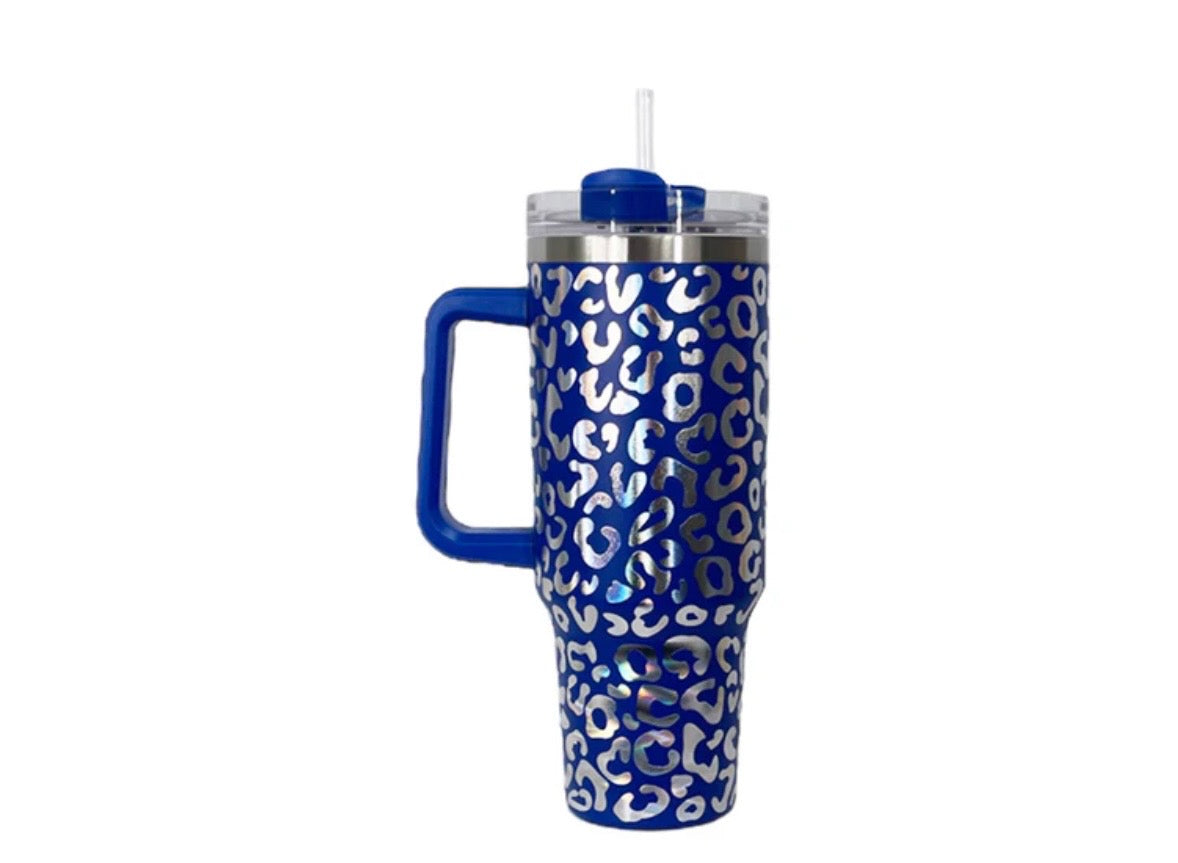 LuLu Mac Morgan Tumbler- Royal Leopard