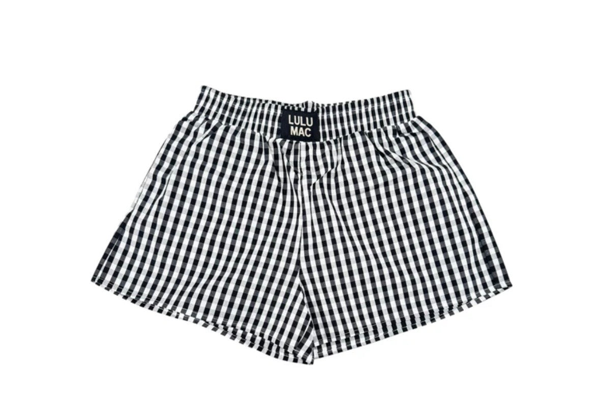 LuLu Mac Black Gingham Shorts