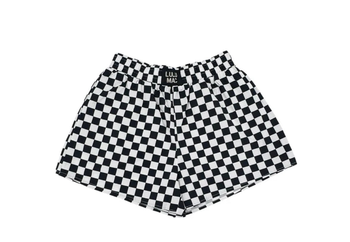 LuLu Mac Black Check Shorts
