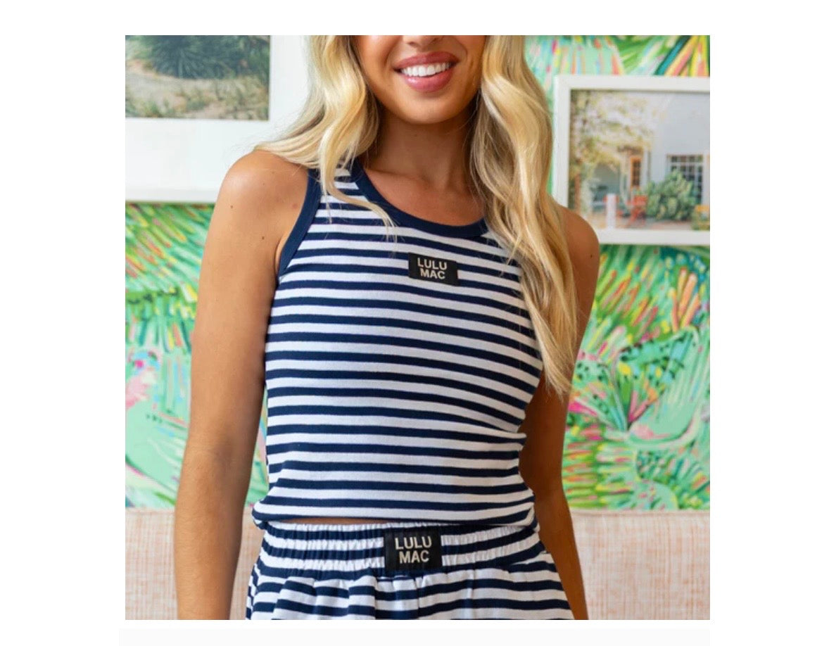 LuLu Mac Navy Stripe Tank