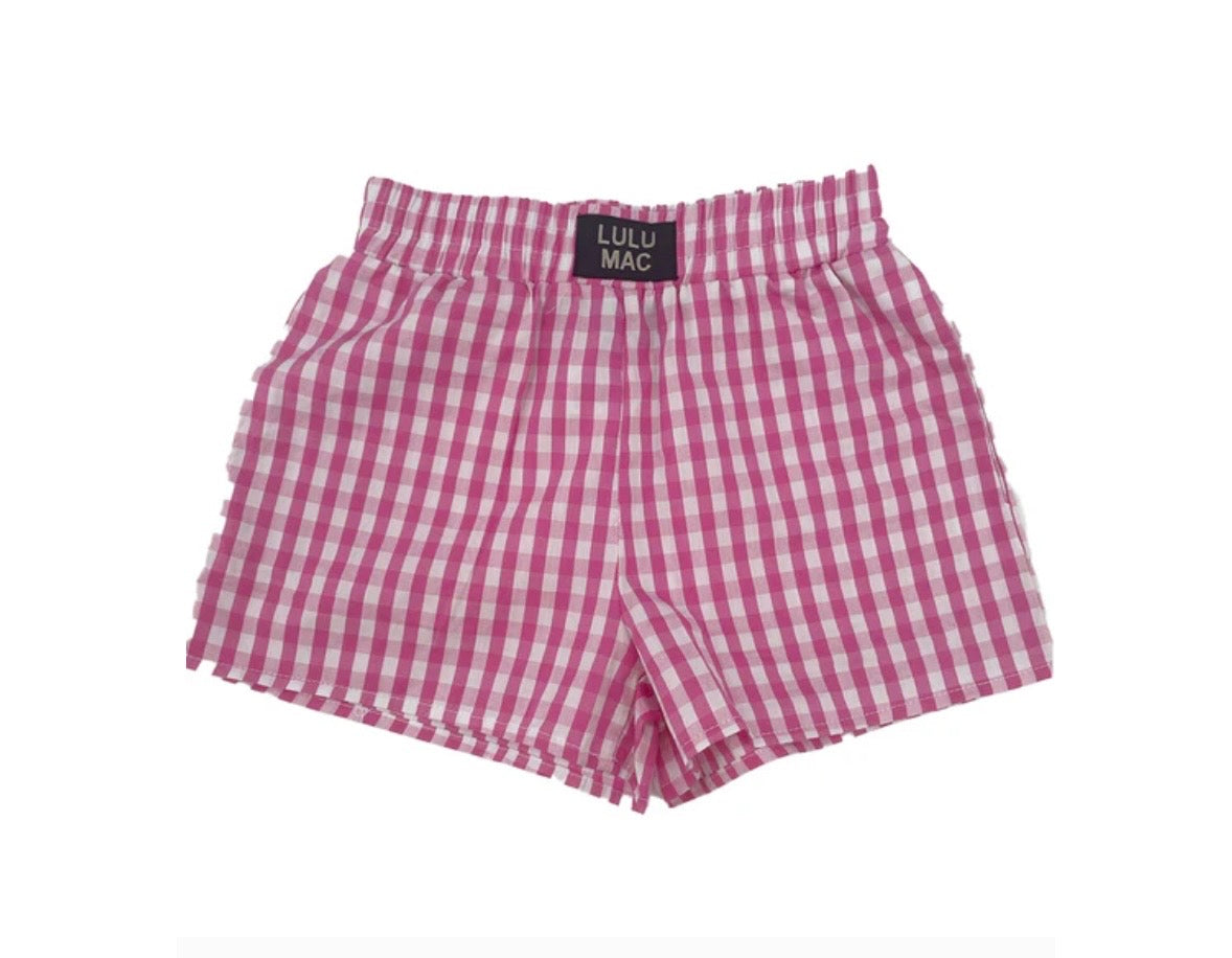 LuLu Mac Youth Pink Gingham shorts