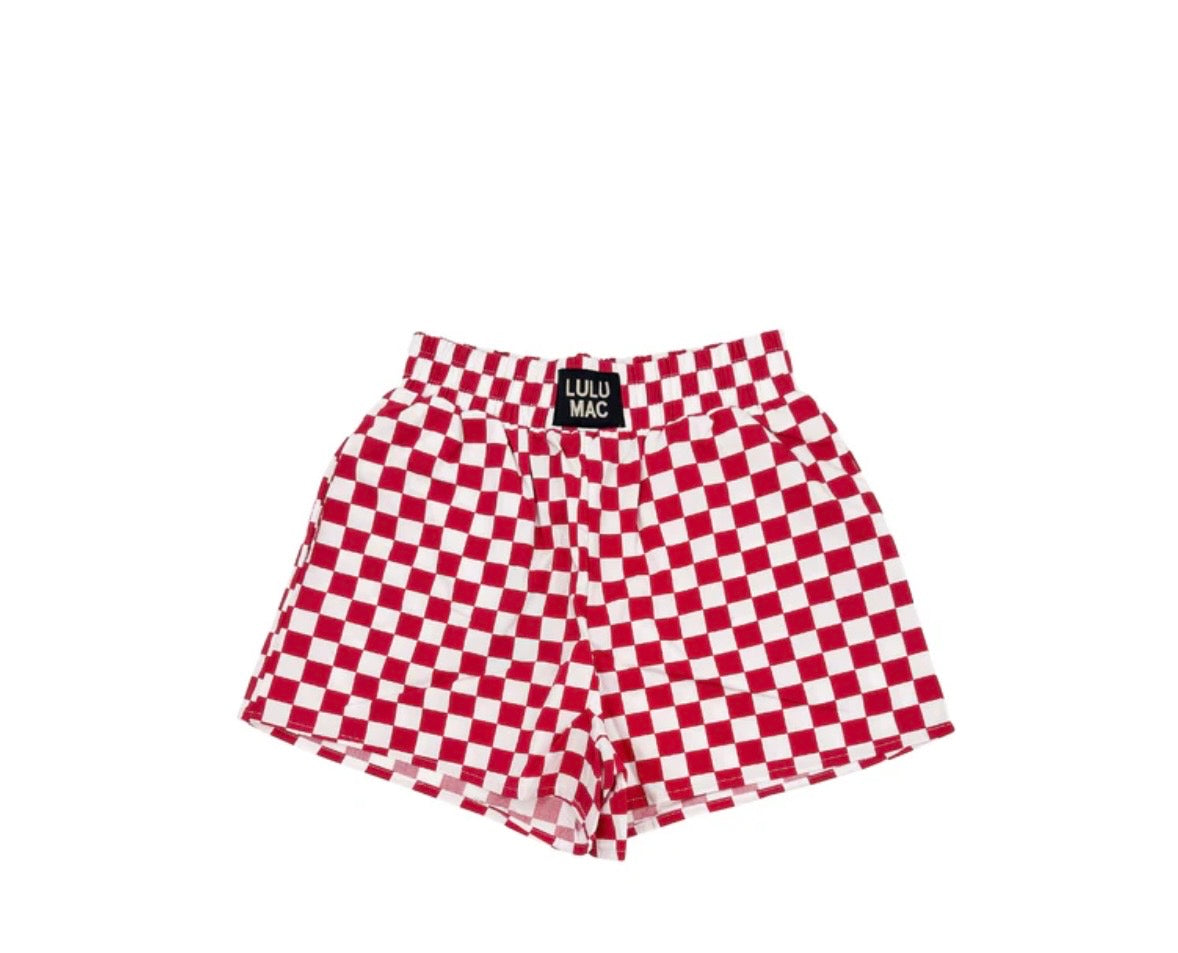 LuLu Mac Red Check Shorts