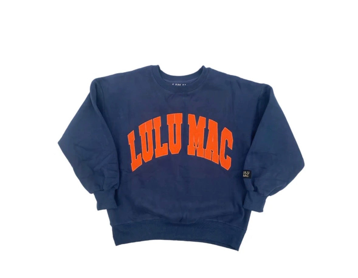LuLu Mac  Youth Navy/Orange Sweatshirt