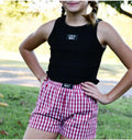 Youth Red Gingham Shorts