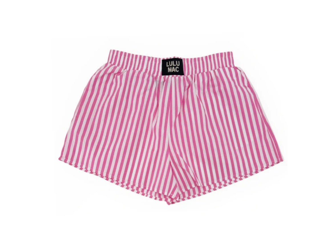 Pink and White Stripe Shorts