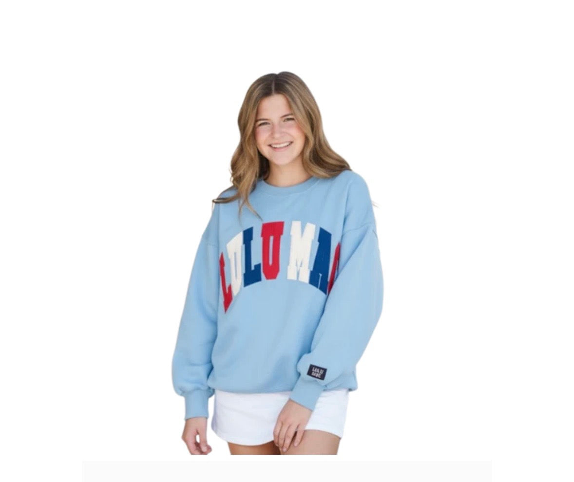 Red White LuLu Stitch Sweatshirt