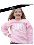 Youth LuLu Mac Sweatshirt Pink w white puff
