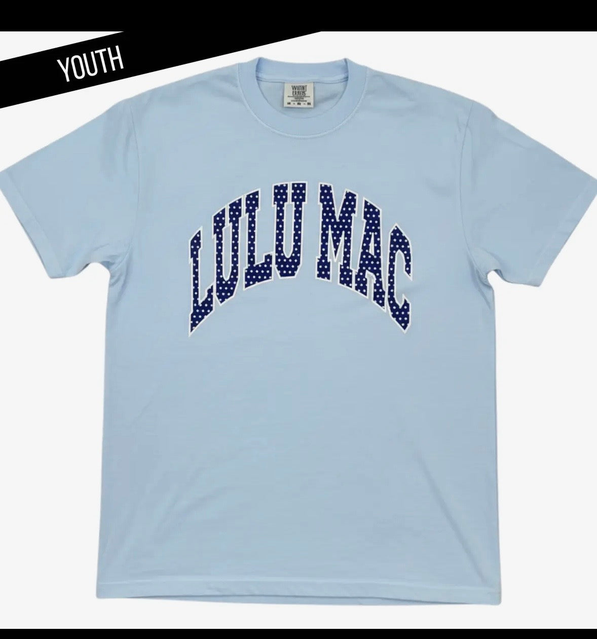 LuLu  Youth chambray/navy dot tee