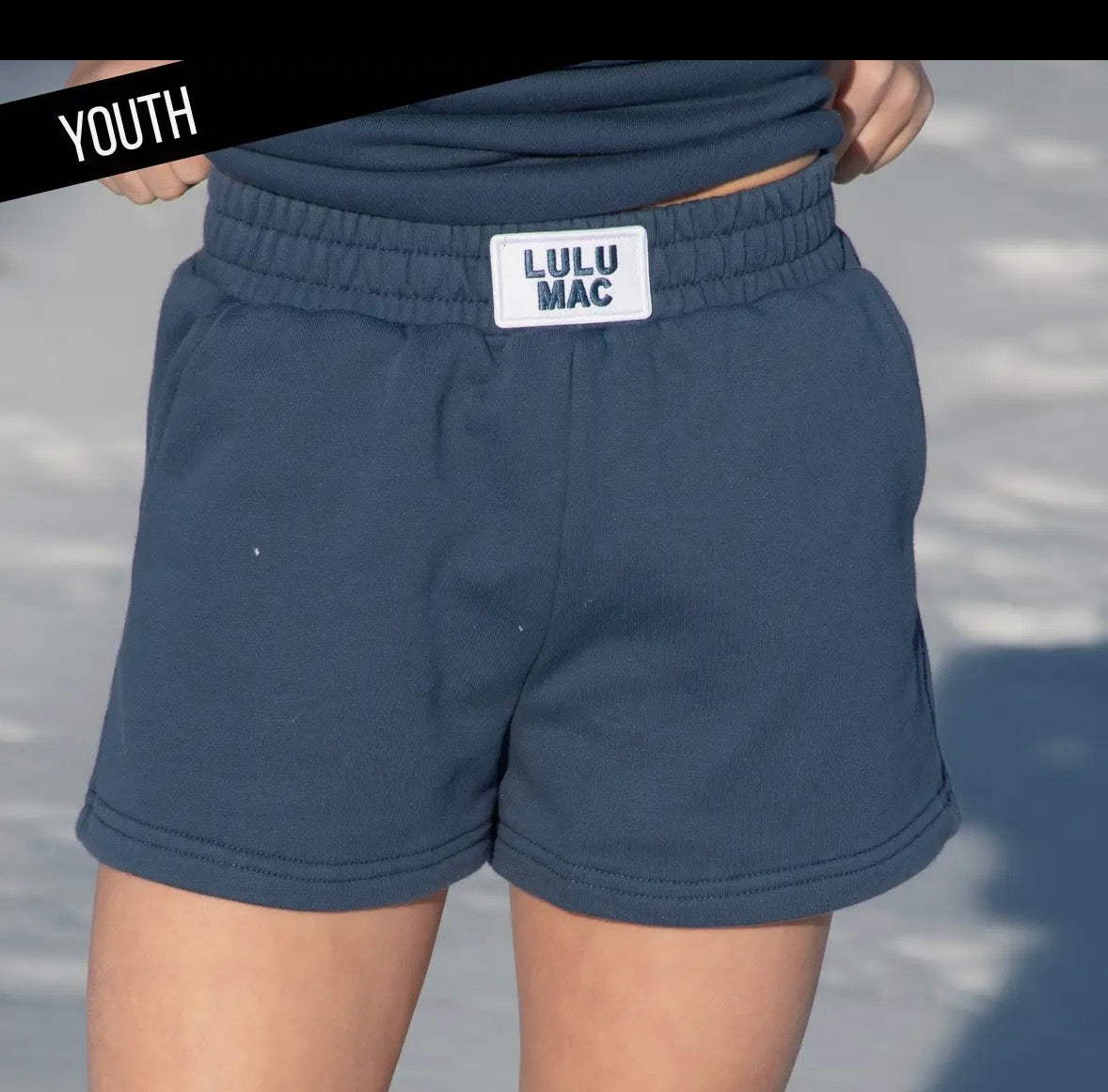 LuLu Youth Terry cloth shorts- Navy