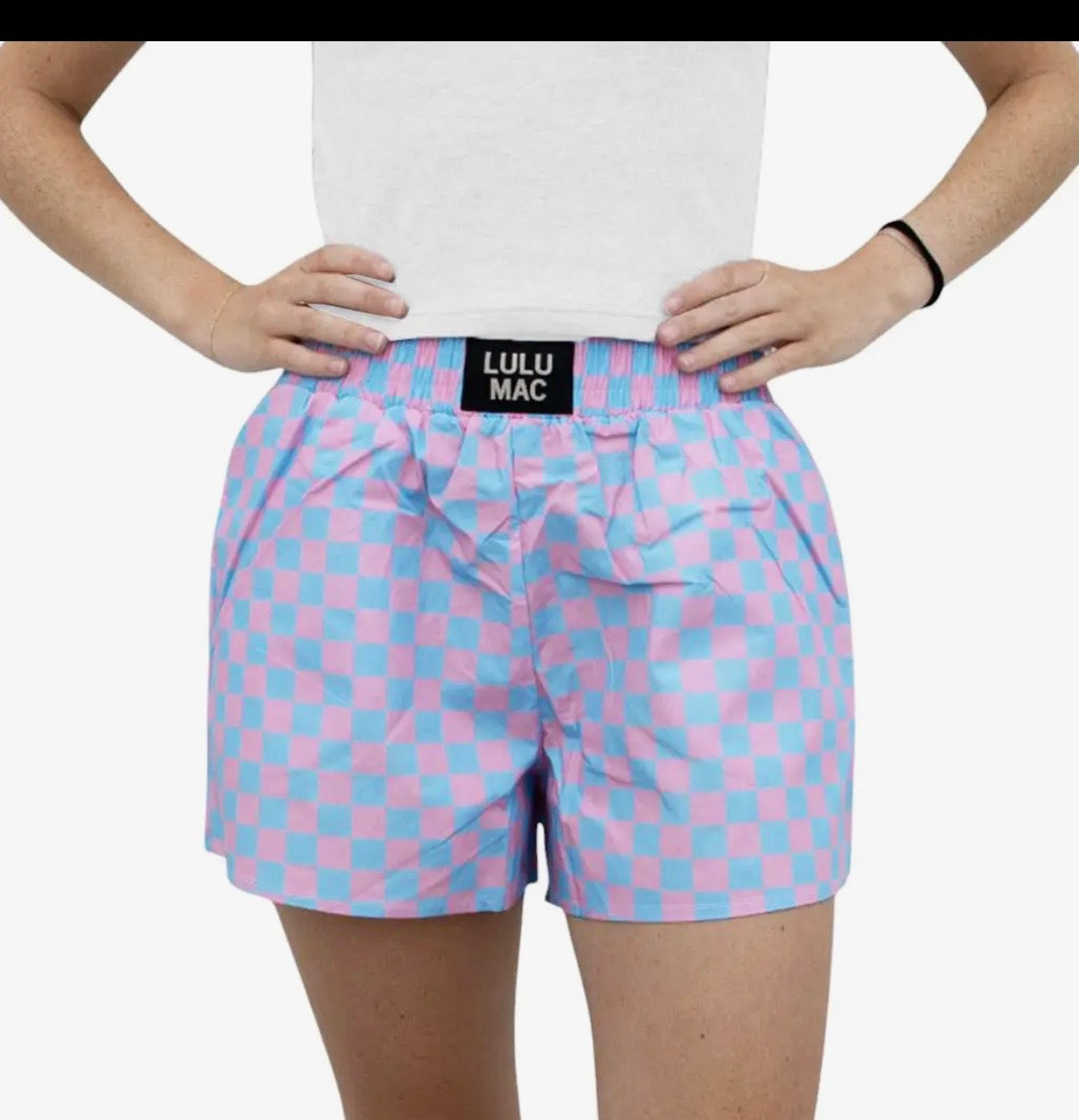 LuLu Blue check shorts