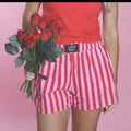 LuLu Red/Pink stripe short