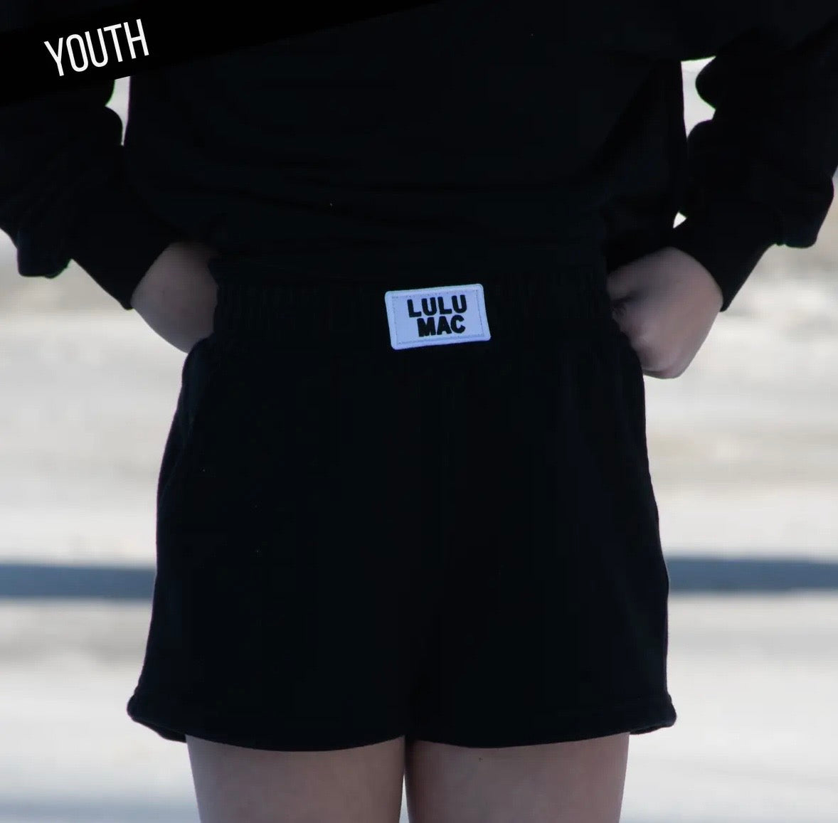 LuLu Youth terry cloth shorts-black