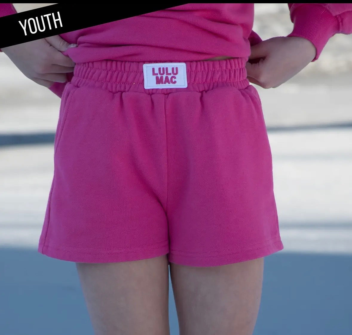 LuLu Terry cloth shorts-hotpink