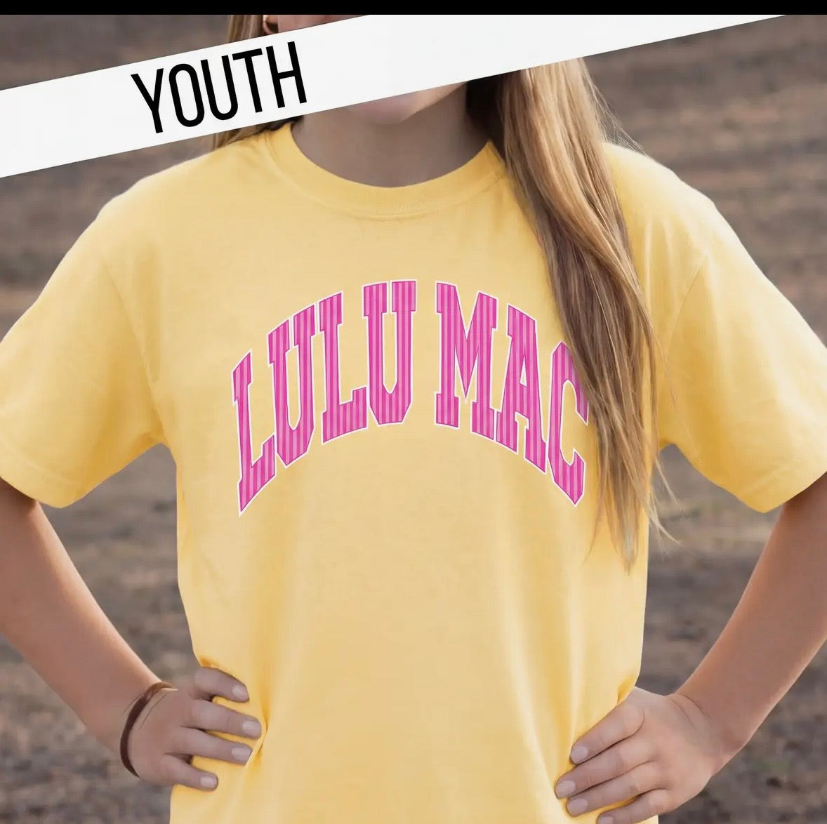 LuLu butter/hot pink tee