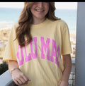 LuLu Adult butter/hotpink tee