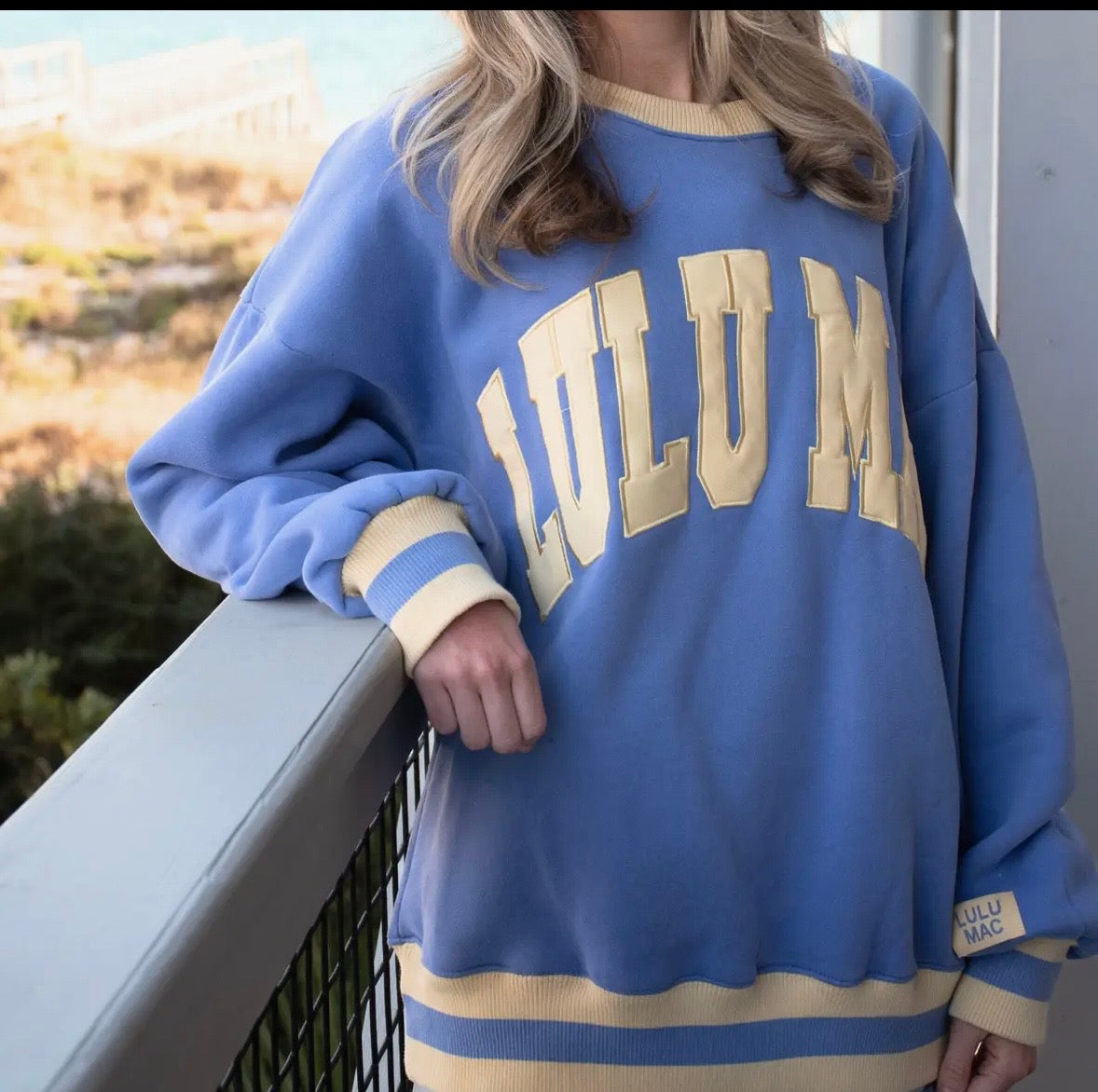 LuLu Society lavender/butter sweatshirt