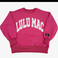 LuLu Hot pink/white puff sweatshirt