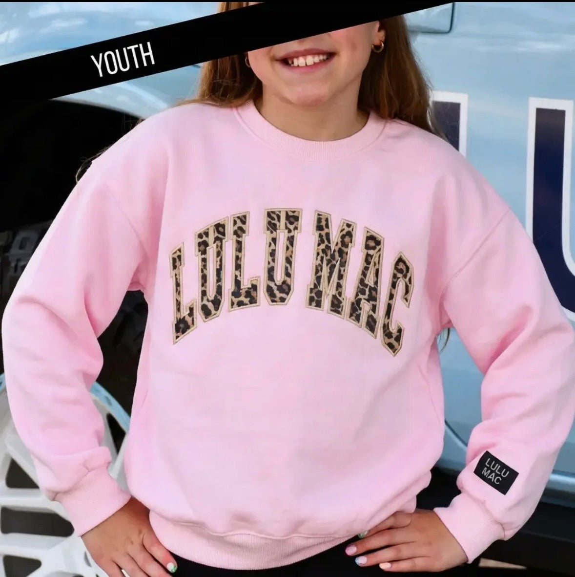 LuLu Youth Pink/Leopard sweatshirt