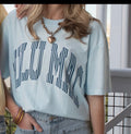 LuLu Chambray navy stripe tee