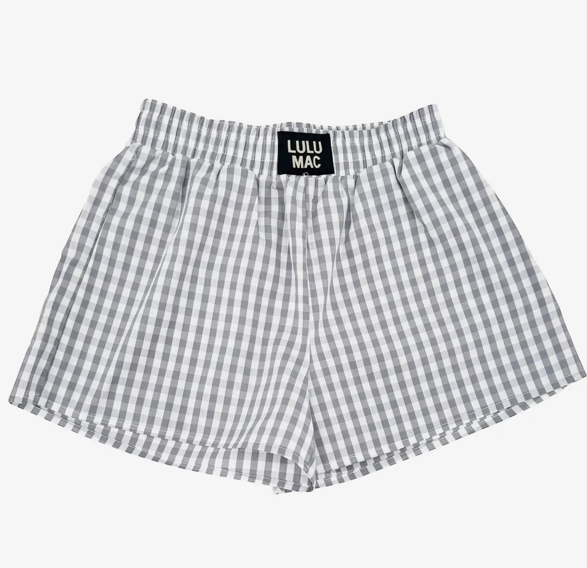 LuLu Grey Gingham Shorts