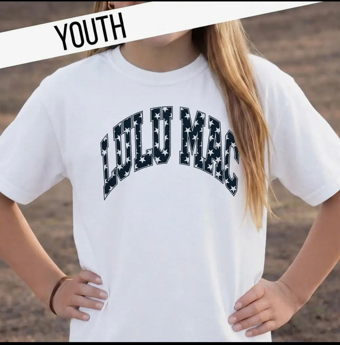 LuLu Mac Youth Navy Star Tee
