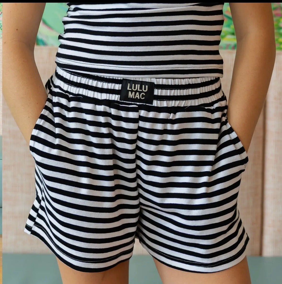 LuLu Black Stripe Short