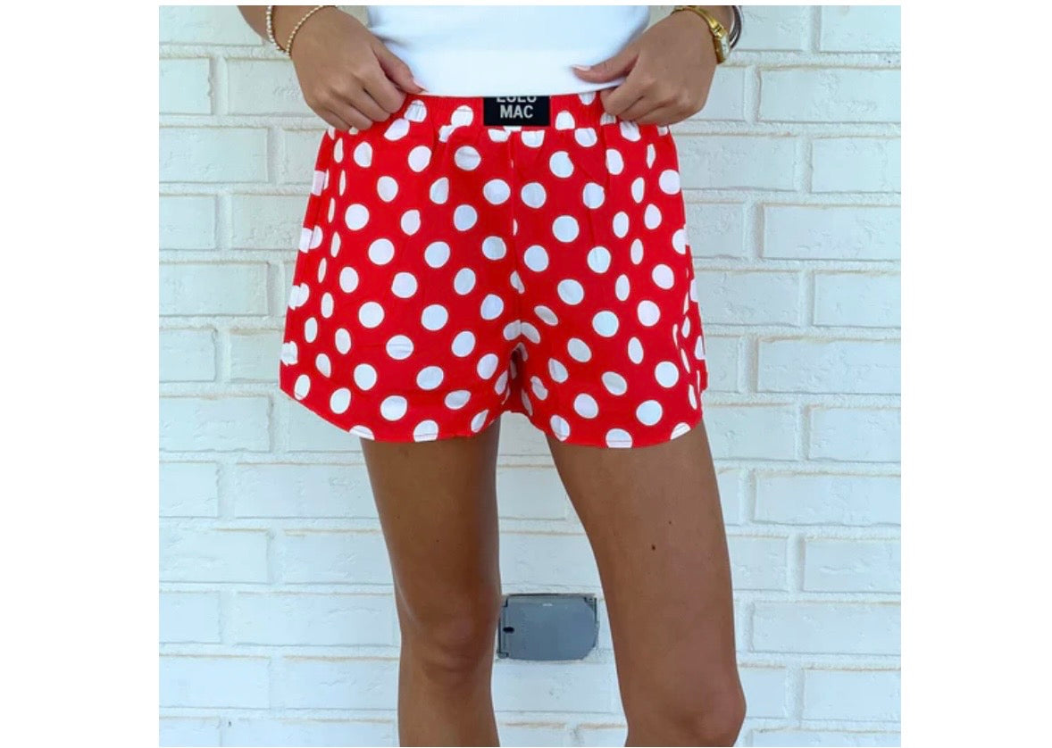 LuLu Red Polka Dot shorts