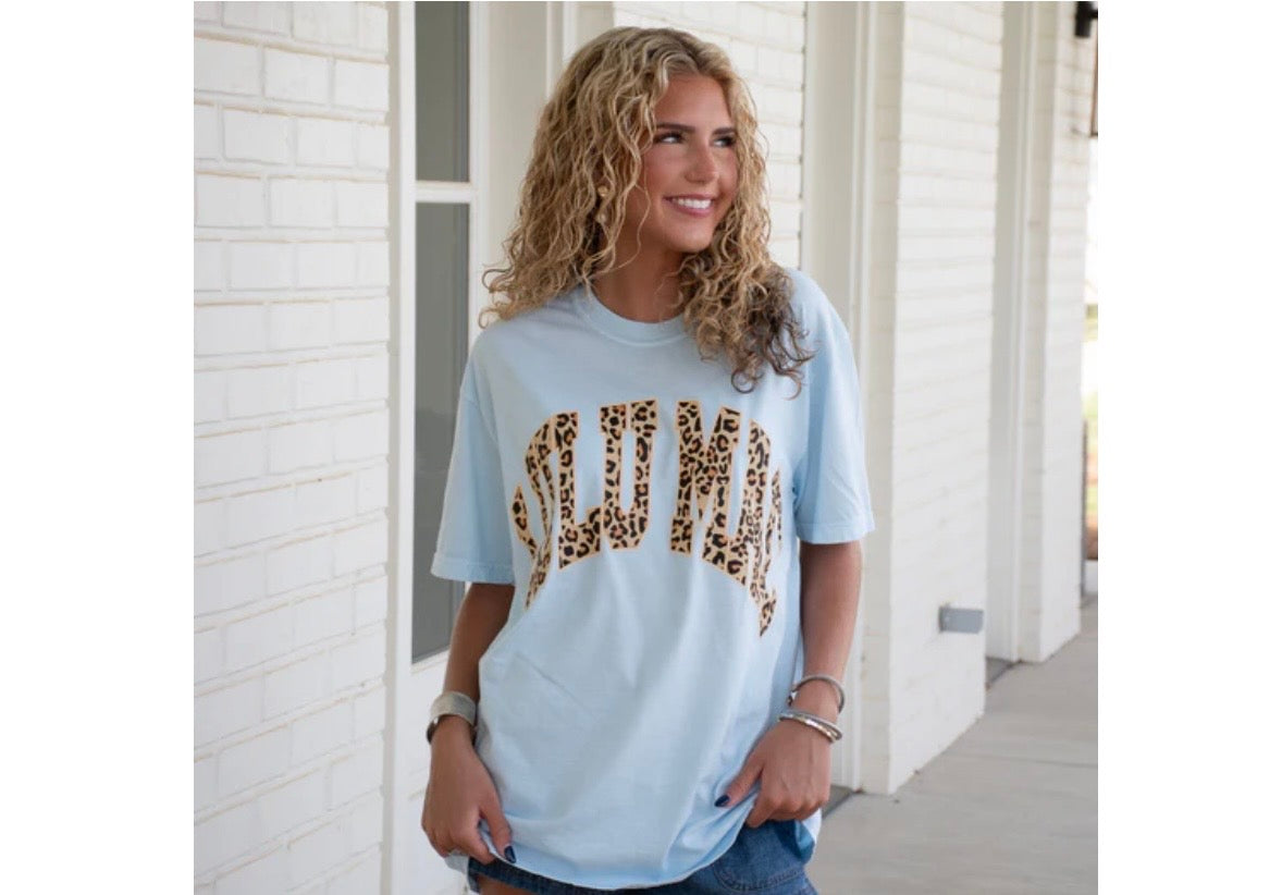 LuLu Chambray Leopard Tee