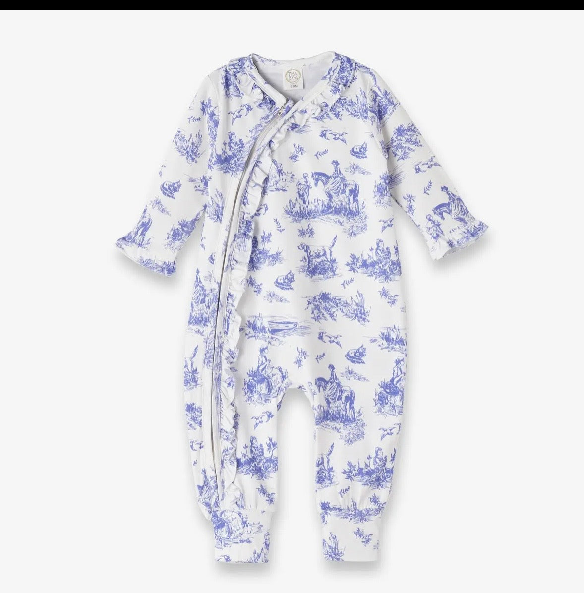 Blue Toile Te Jouy Bamboo Romper