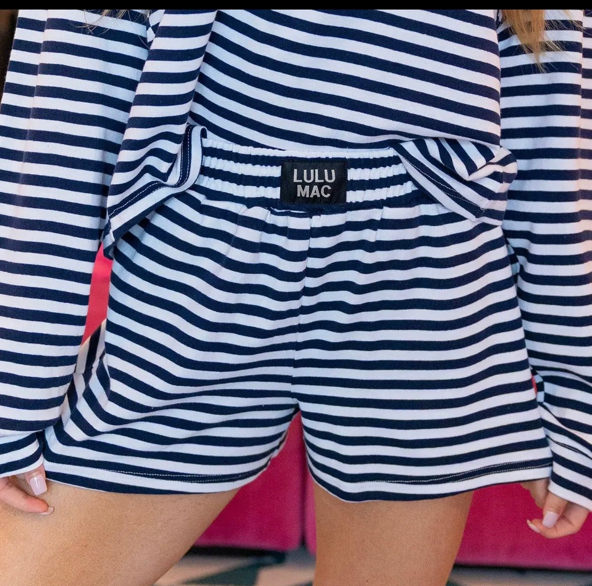 LuLu Navy Stripe Shorts