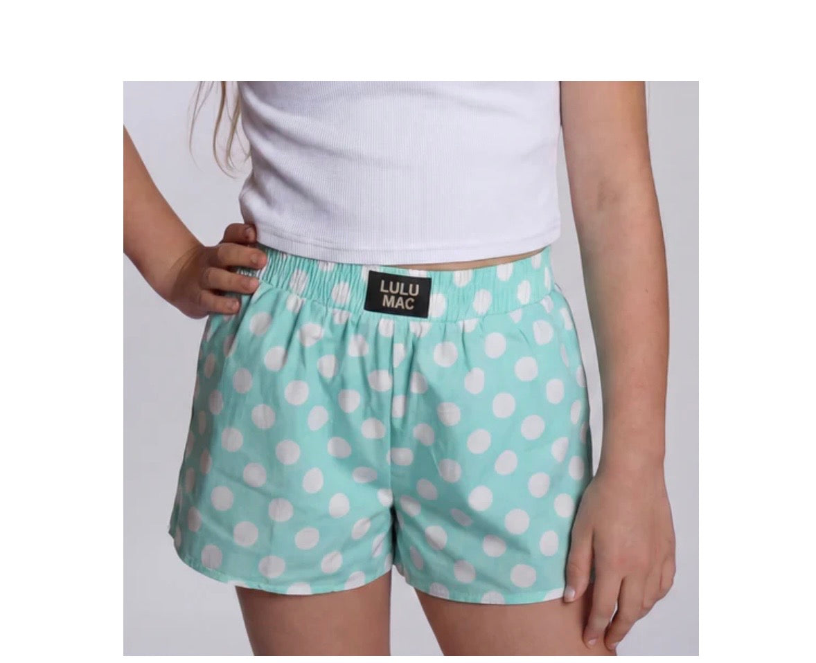 Youth Mint and White Dot shorts