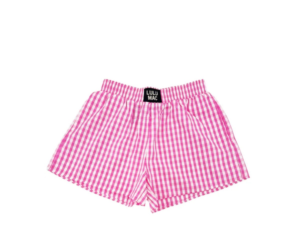 LuLu Pink Gingham shorts