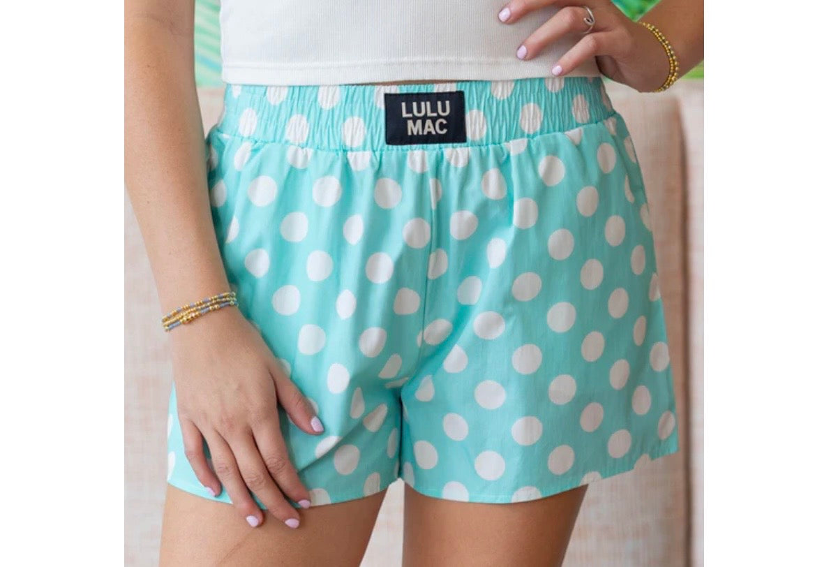 LuLu Mint Dot Shorts