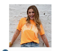 LuLu Orange Chechered Tee