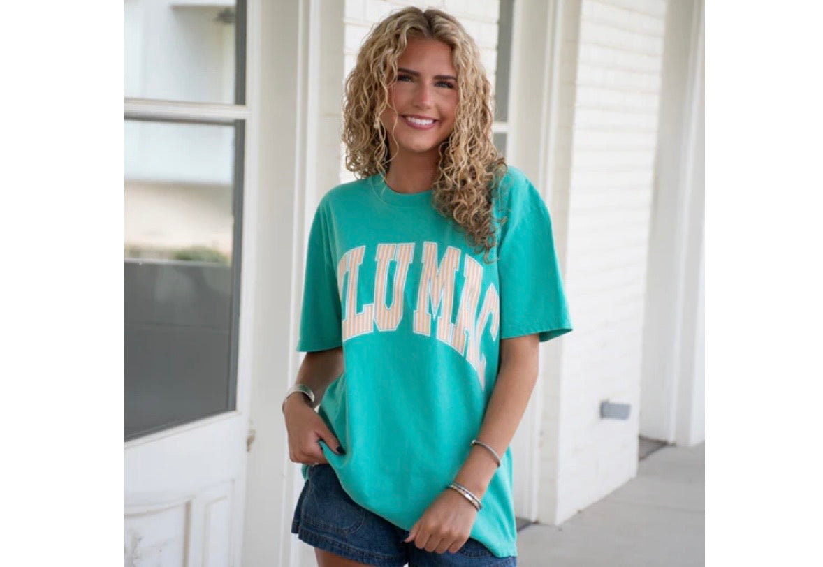 LuLu Cream Sickle/ Green. Tee