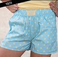 LuLu youth Light Blue with butter Mini Dots shorts