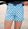 LuLu Youth Light Blue w/ Navy mini Dot shorts