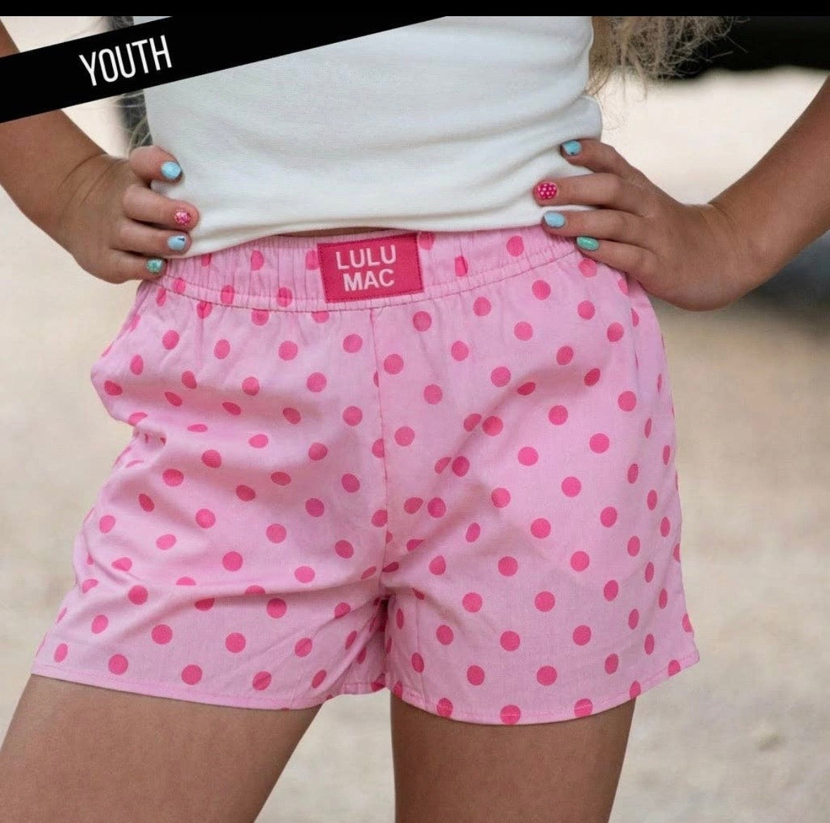LuLu Youth Pink w/Mini Pink dot shorts