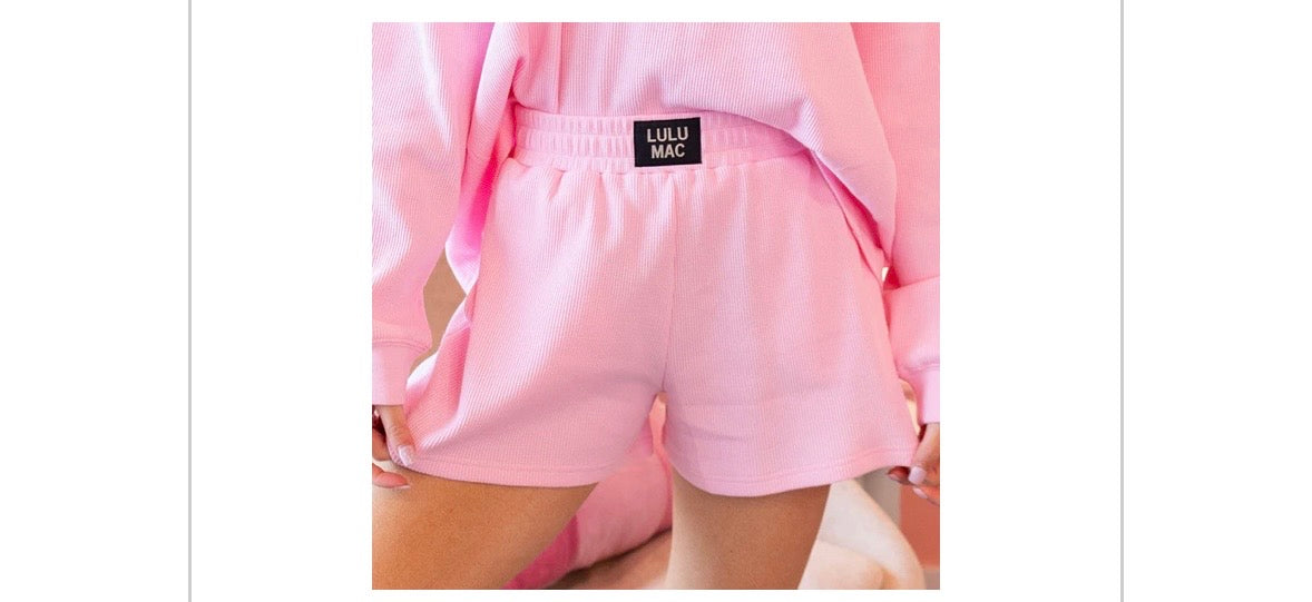 Waffle shorts Light Pink