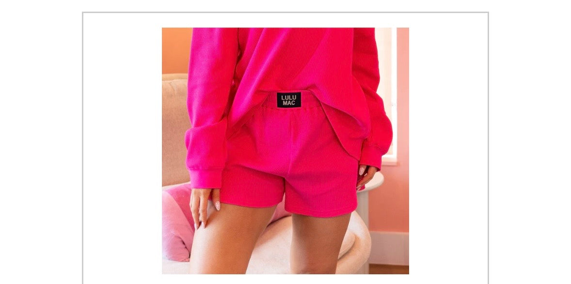 Hot Pink Waffle Shorts