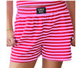 LuLu Pink Stripe Fleece Short