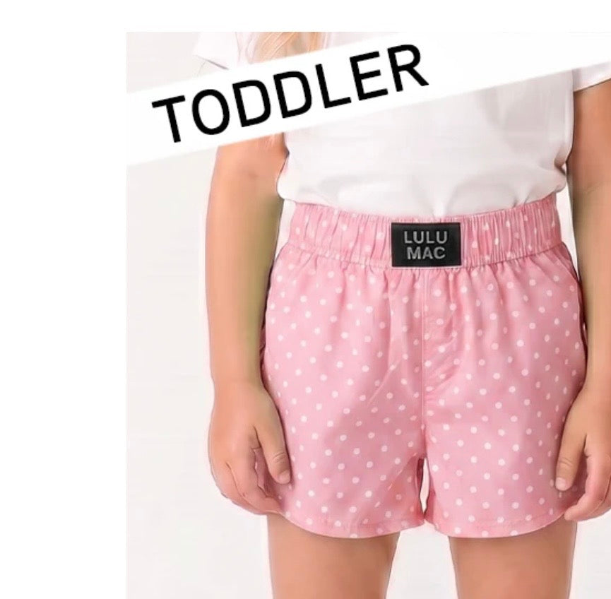 Toddler Pink Mini Dot Shorts